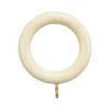Cream Wood 6 Pack Of Curtain Rings