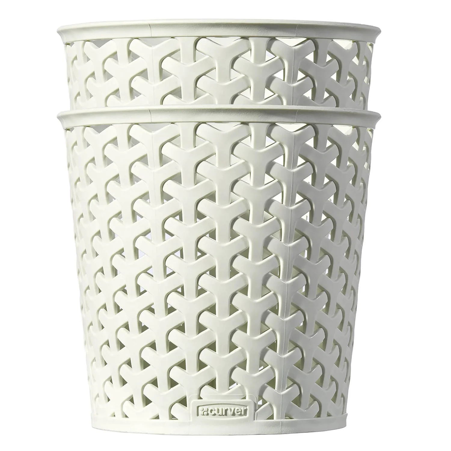 Curver My Style Large Round Plastic Storage Organiser - Vintage White - 1.6L 6 Curver My Style Large Round Plastic Storage Organiser - Vintage White - 1.6L - Image 4