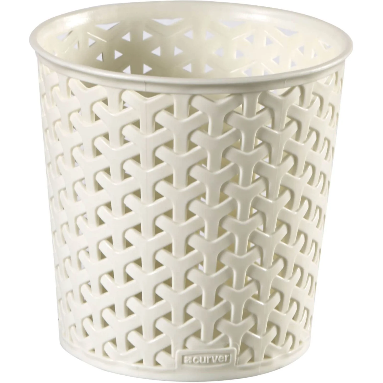 Curver My Style Large Round Plastic Storage Organiser - Vintage White - 1.6L 3 Curver My Style Large Round Plastic Storage Organiser - Vintage White - 1.6L