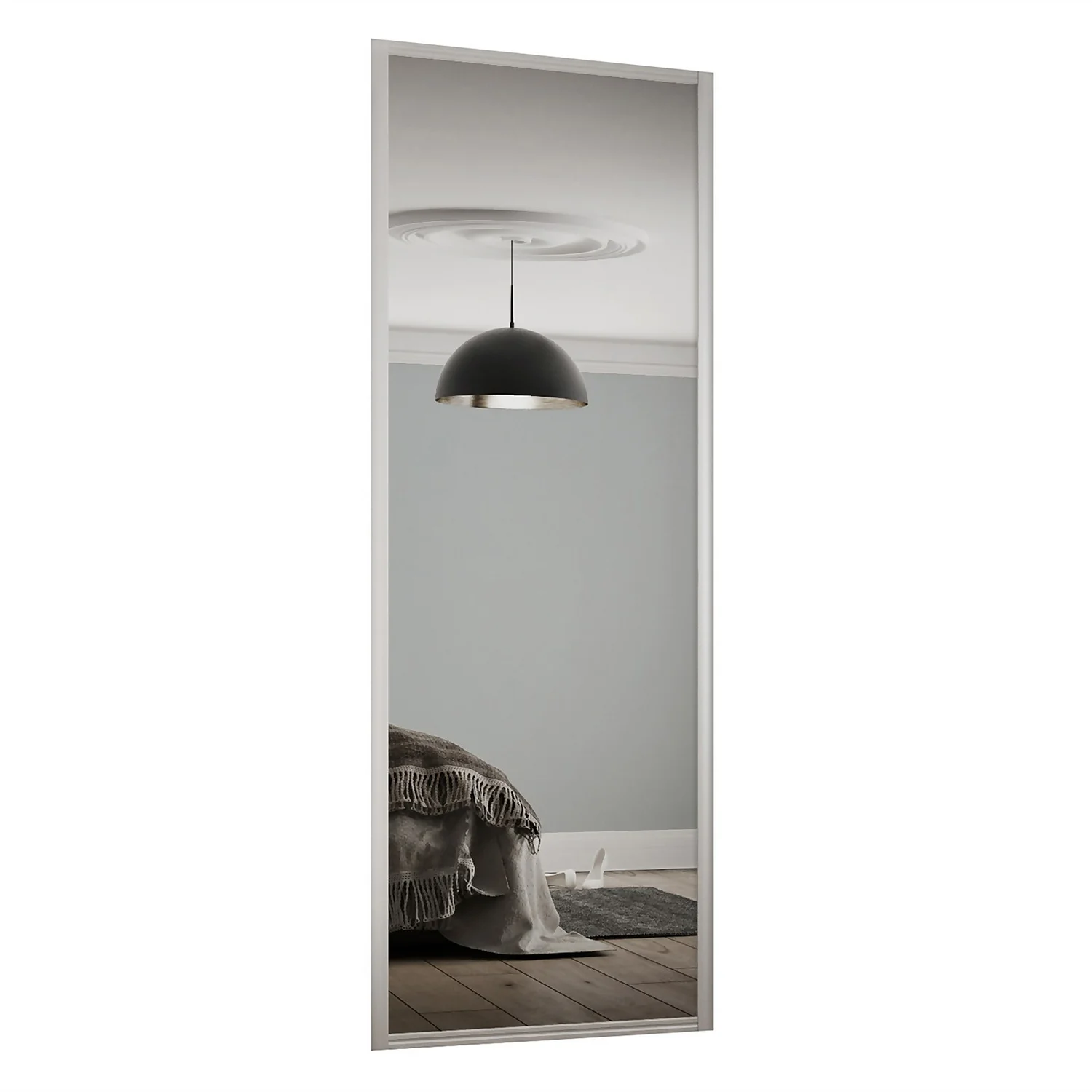 Ellipse Sliding Wardrobe Door 1 Panel Mirror With Aluminium Frame (W)762mm 3 Ellipse Sliding Wardrobe Door 1 Panel Mirror With Aluminium Frame (W)762mm