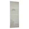 Ellipse Sliding Wardrobe Door 4 Panel Arctic White Glass With Aluminium Frame (W)762mm -Home Furniture 12806905 1054843067794437