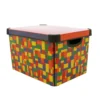 Curver Stockholm Bright Blocks Plastic Deco Storage Box Multi Colour 22L 2 Curver Stockholm Bright Blocks Plastic Deco Storage Box Multi Colour 22L -Home Furniture 12807671 9694831955083803