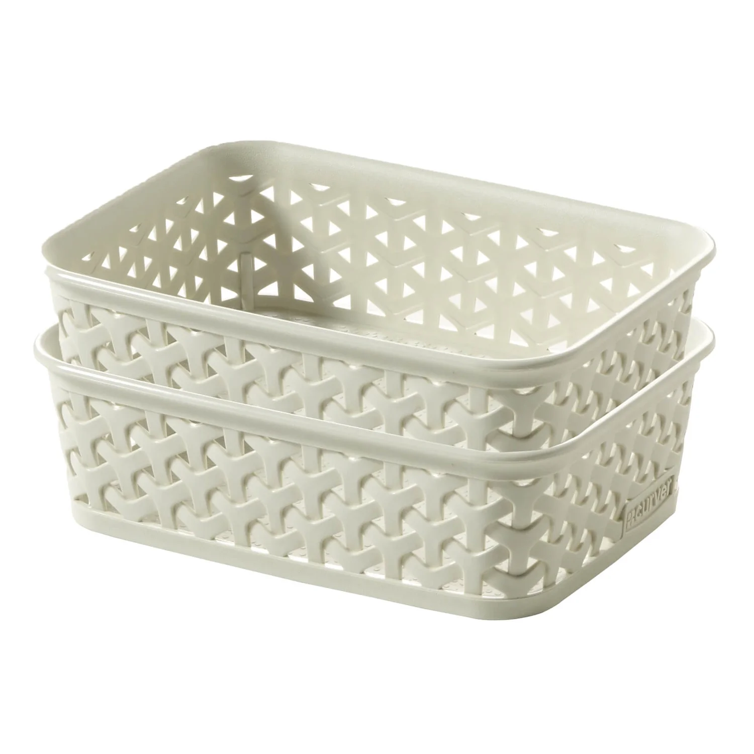 Curver My Style A6 Rectangular Plastic Storage Organiser - Vintage White 6 Curver My Style A6 Rectangular Plastic Storage Organiser - Vintage White - Image 4