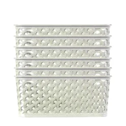 Curver My Style Large Rectangular Plastic Storage Basket - Vintage White - 18L -Home Furniture 12809473 1934833219269928