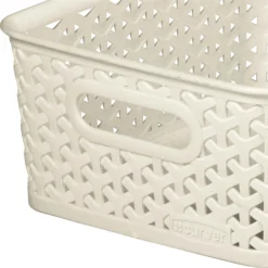 Curver My Style Small Rectangular Plastic Storage Basket - Vintage White - 4L -Home Furniture 12809474 1134833220281357