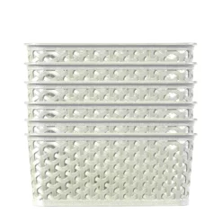 Curver My Style Medium Rectangular Plastic Storage Basket - Vintage White - 13L -Home Furniture 12809476 1414833219000345