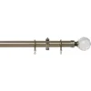 Antique Brass Fixed Curtain Pole With Crystal Finial 3.6m -Home Furniture 12810075 2034831942111128