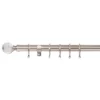 Satin Steel Fixed Curtain Pole With Crystal Finial 3.6m -Home Furniture 12810171 2054831942544151