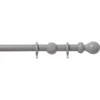 Grey Wood 28mm Curtain Pole With Ball Finials - 1.2m 1 Grey Wood 28mm Curtain Pole With Ball Finials - 1.2m -Home Furniture 12810825 2054831917368247