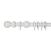 Grey Wood Curtain Pole Ball Final - 3m