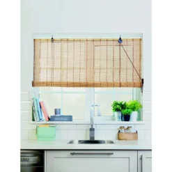 Brown Bamboo Roller Blind - 90cm