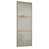 Linear Sliding Wardrobe Door 3 Panel Arctic White Glass With Oak Frame (W)762mm 1 Linear Sliding Wardrobe Door 3 Panel Arctic White Glass With Oak Frame (W)762mm -Home Furniture 12811799 7414843065064329