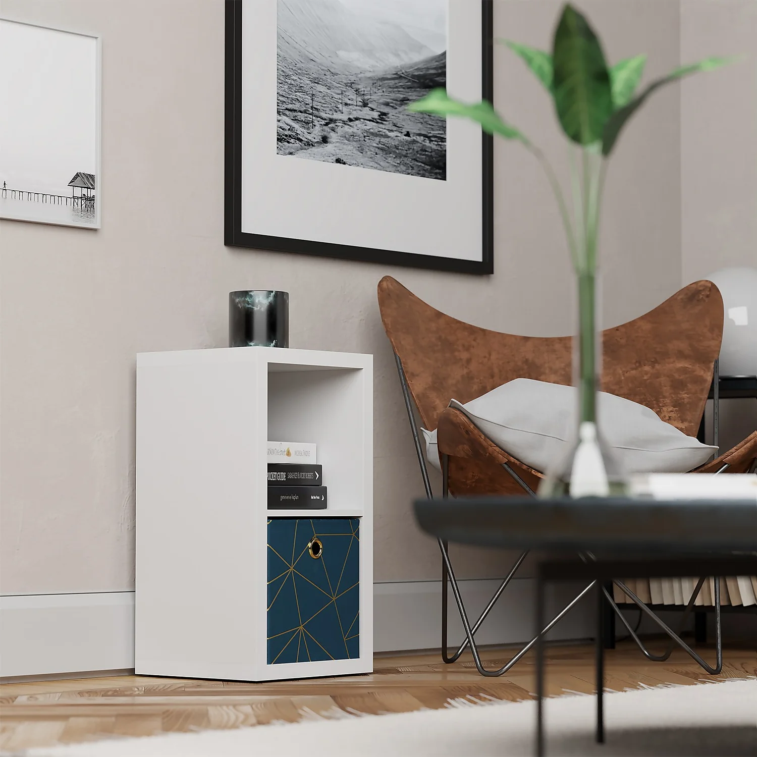 Clever Cube 2x1 Storage Unit - White 4 Clever Cube 2x1 Storage Unit - White - Image 2