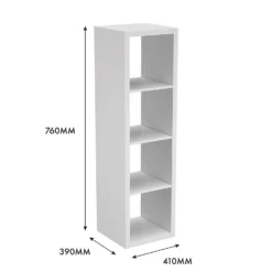 Clever Cube 4x1 Storage Unit - White 11 Clever Cube 4x1 Storage Unit - White -Home Furniture 12813304 1555014368216006