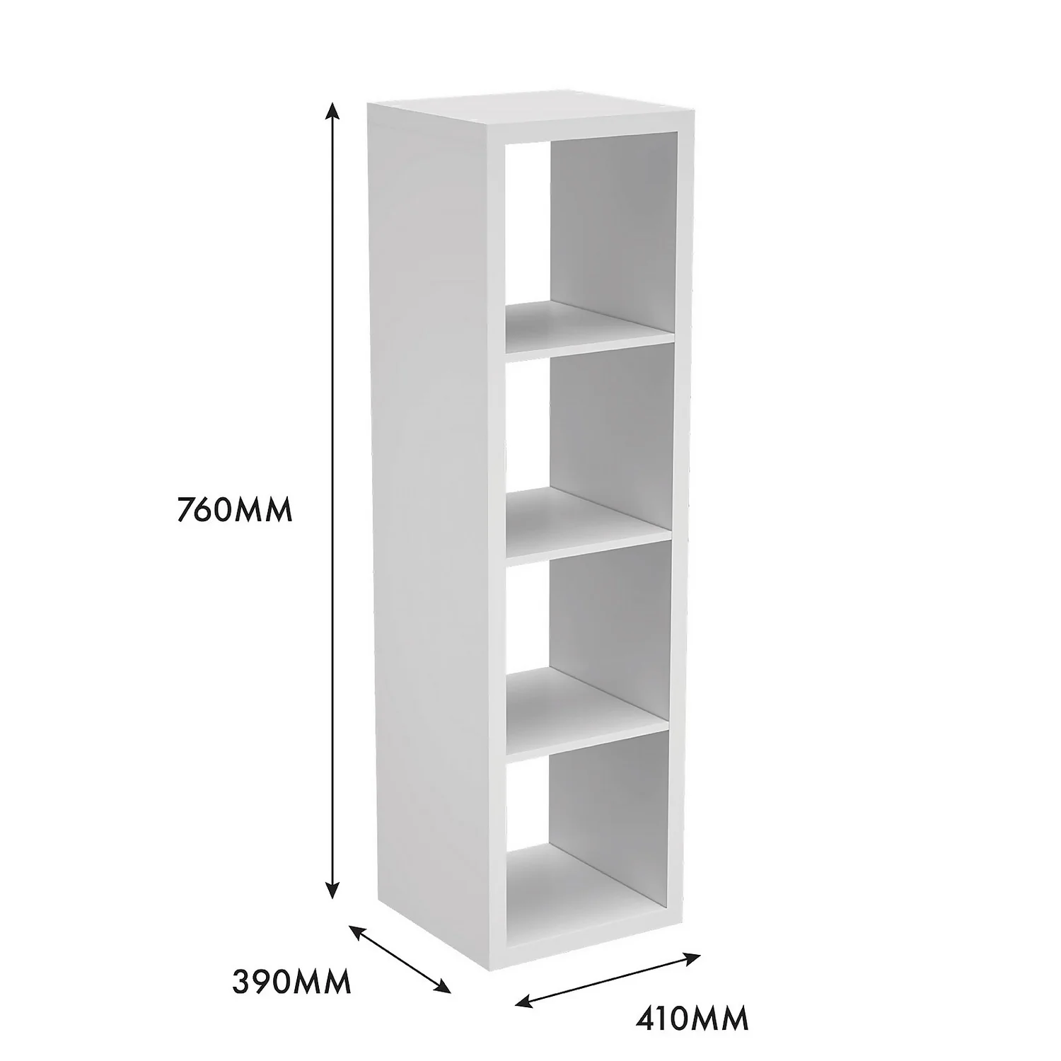 Clever Cube 4x1 Storage Unit - White 7 Clever Cube 4x1 Storage Unit - White - Image 5