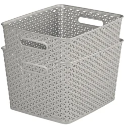 Curver My Style Large Rectangular Plastic Storage Basket - Grey - 18L 12 Curver My Style Large Rectangular Plastic Storage Basket - Grey - 18L -Home Furniture 12814518 1964832988641727
