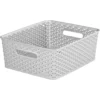 Curver My Style Medium Rectangular Plastic Storage Basket - Grey - 13L -Home Furniture 12814522 1444831951945872