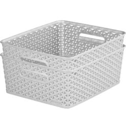 Curver My Style Medium Rectangular Plastic Storage Basket - Grey - 13L 12 Curver My Style Medium Rectangular Plastic Storage Basket - Grey - 13L -Home Furniture 12814522 2054832986795350