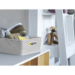 Curver My Style Medium Rectangular Plastic Storage Basket - Grey - 13L 15 Curver My Style Medium Rectangular Plastic Storage Basket - Grey - 13L -Home Furniture 12814522 8224832986404264