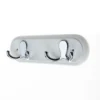 None White Hook Rail - Polished Chrome - 2 Hooks 1 None White Hook Rail - Polished Chrome - 2 Hooks -Home Furniture 12815090 1614846183171095