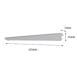 None Double Slot Bracket - White -360mm 13 None Double Slot Bracket - White -360mm -Home Furniture 12815739 1085052927582420