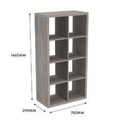 Clever Cube 4x2 Storage Unit - Grey Oak -Home Furniture 12816003 5715023384541223