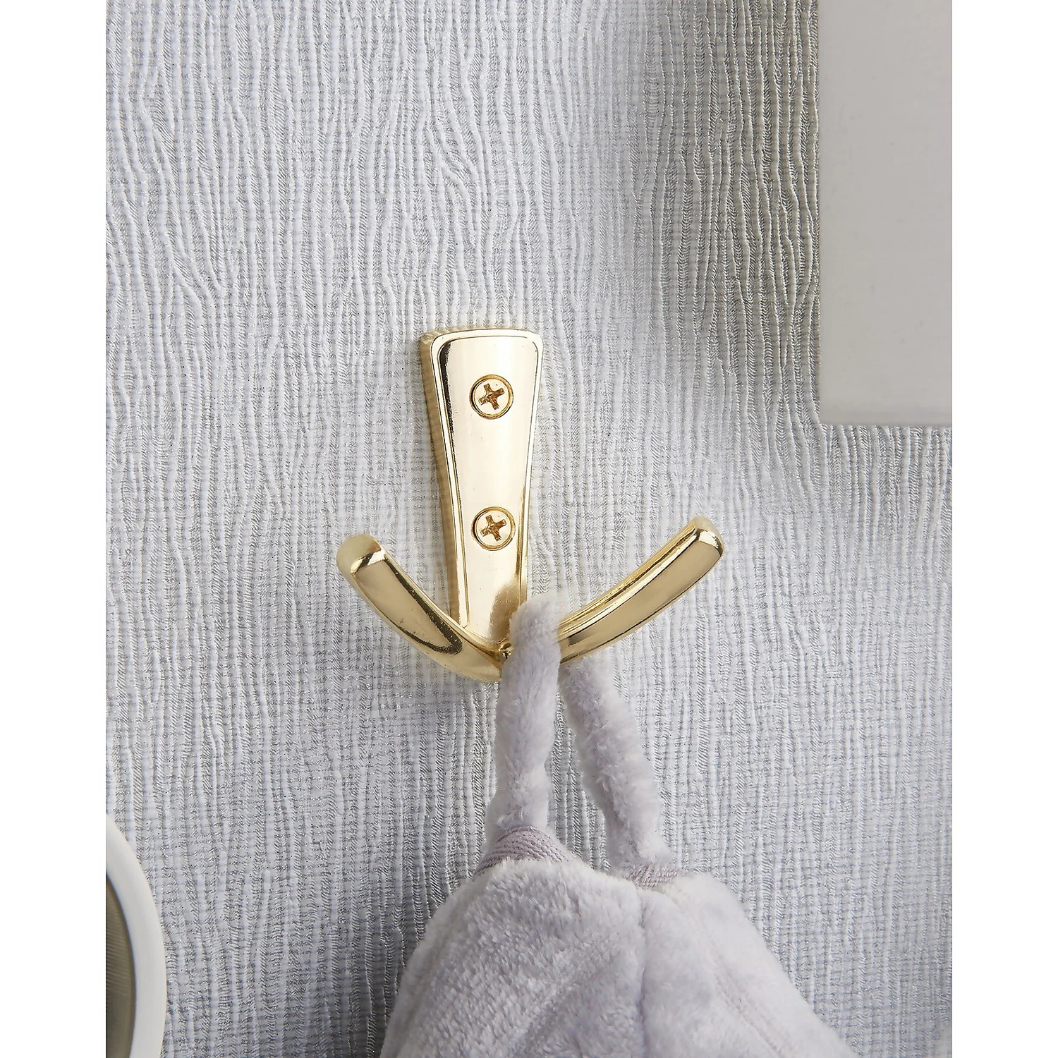 Modern Twin Hook - Polished Brass 4 Modern Twin Hook - Polished Brass - Image 2