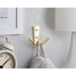 Modern Twin Hook - Polished Brass 7 Modern Twin Hook - Polished Brass -Home Furniture 12817375 5634995165171714