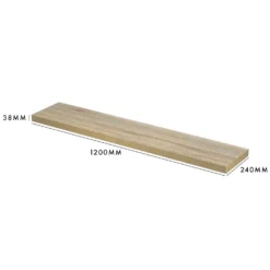 Floating Shelf - Sanoma Oak - 1200 X 240 X 38mm -Home Furniture 12817803 2214964085530238