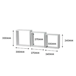 3 Wall Cubes - Matt White -Home Furniture 12817822 1884976219094987