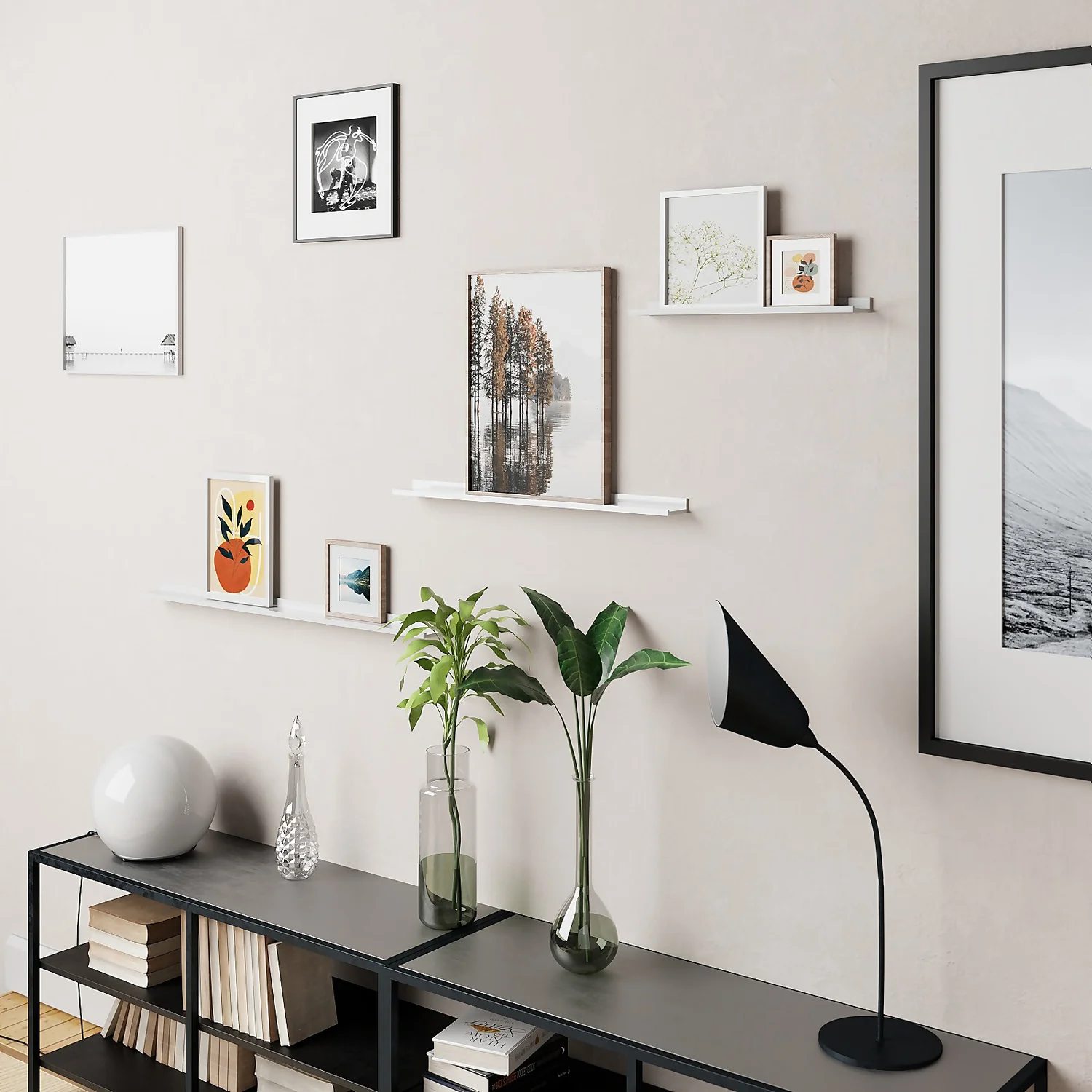 Flexi Storage Decorative Shelving Photo Shelf - White Matt - 1200x35x100mm 4 Flexi Storage Decorative Shelving Photo Shelf - White Matt - 1200x35x100mm - Image 2