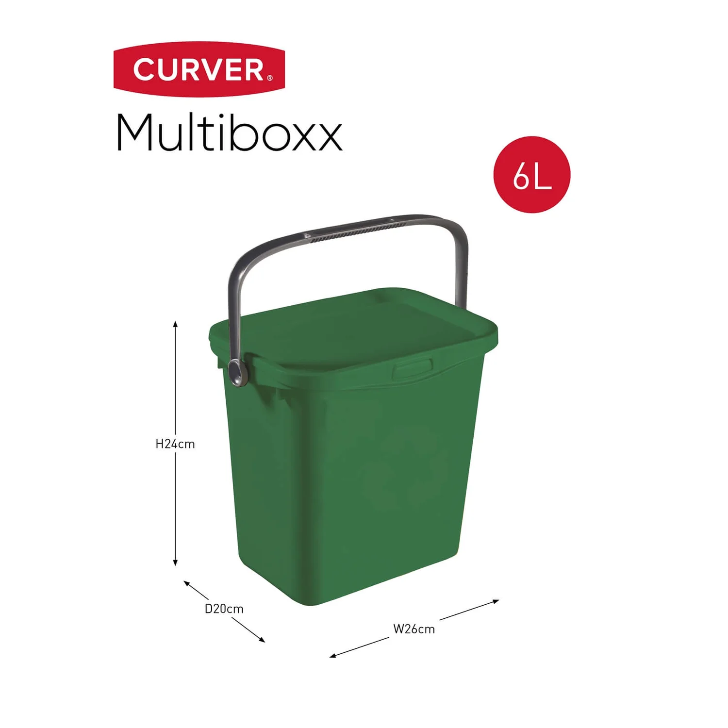 Curver Multiboxx Plastic Multi-purpose Storage Box - Green - 6L 8 Curver Multiboxx Plastic Multi-purpose Storage Box - Green - 6L - Image 6