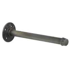 None Industrial Straight Pipe Bracket Gun Metal
