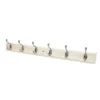 6 Coat Satin Nickel Hooks On Cream Stepped Board 2 6 Coat Satin Nickel Hooks On Cream Stepped Board -Home Furniture 12821285 7934845727525143
