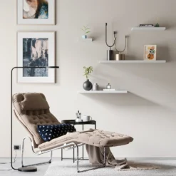 Floating Shelf - White Matt - 235 X 235 X 38mm -Home Furniture 12822017 3204887838670262