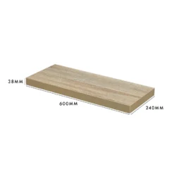 Floating Shelf - Sanoma Oak - 600 X 240 X 38mm 9 Floating Shelf - Sanoma Oak - 600 X 240 X 38mm -Home Furniture 12822021 3004964085552705
