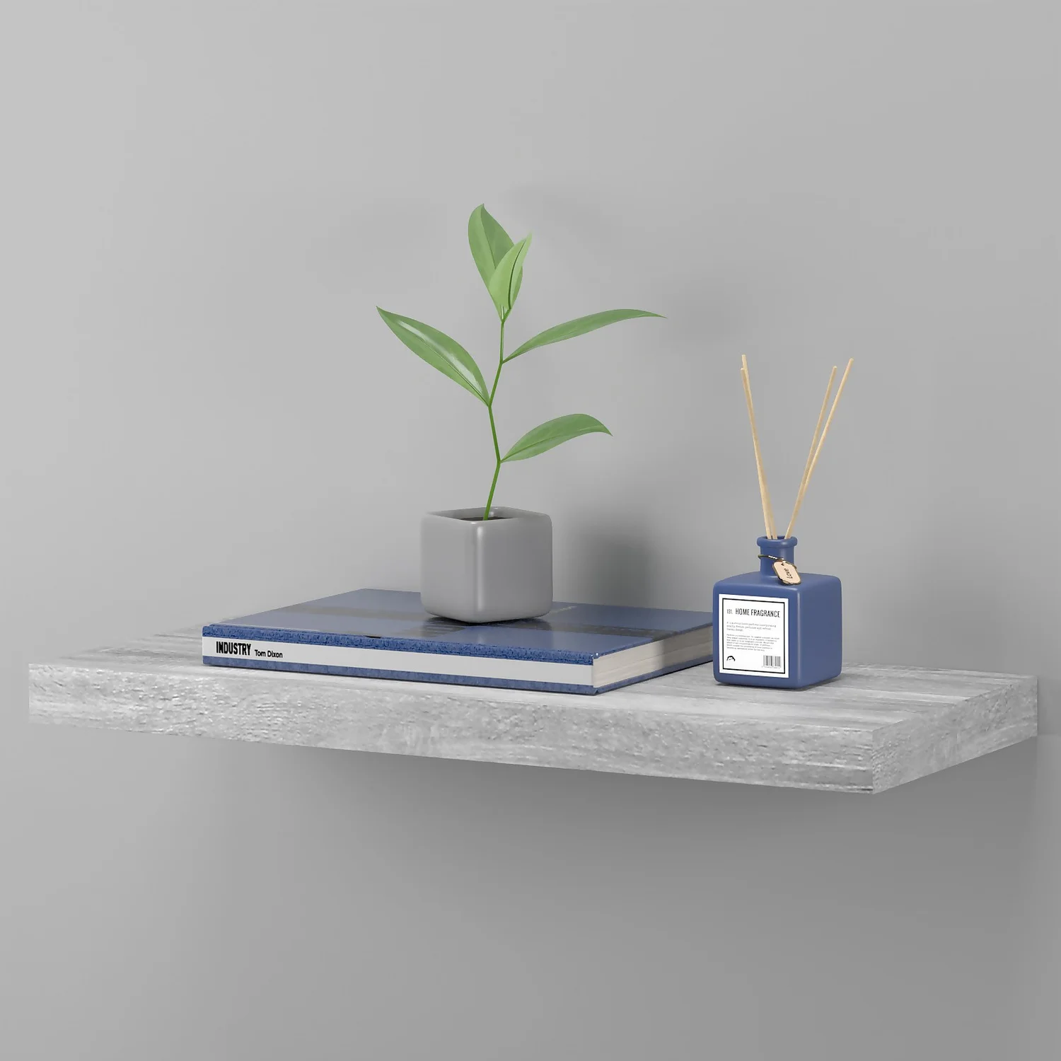 Floating Shelf - Grey Oak - 600 X 240 X 38mm 6 Floating Shelf - Grey Oak - 600 X 240 X 38mm - Image 4