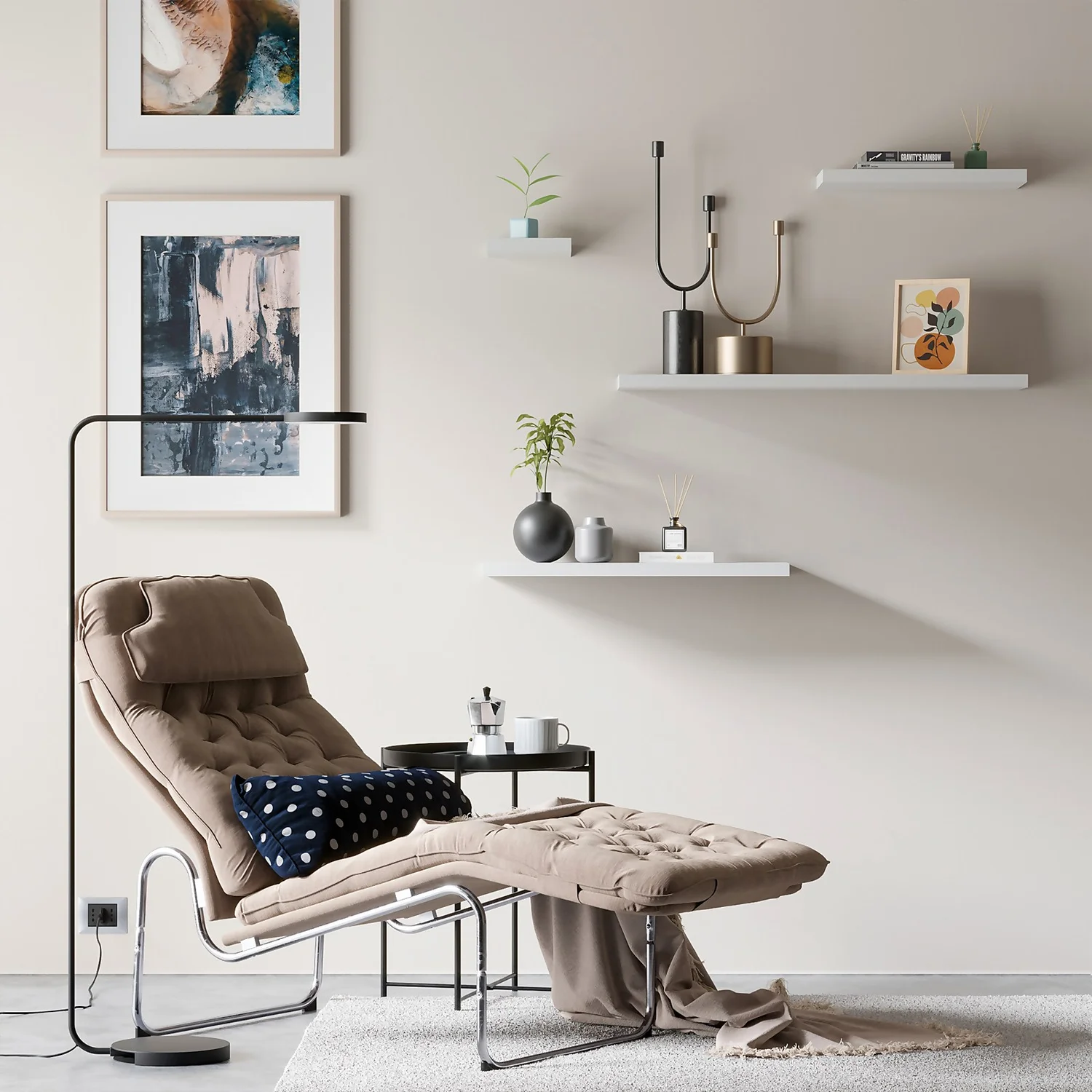 Floating Shelf - White Matt - 900 X 240 X 38mm 5 Floating Shelf - White Matt - 900 X 240 X 38mm - Image 3