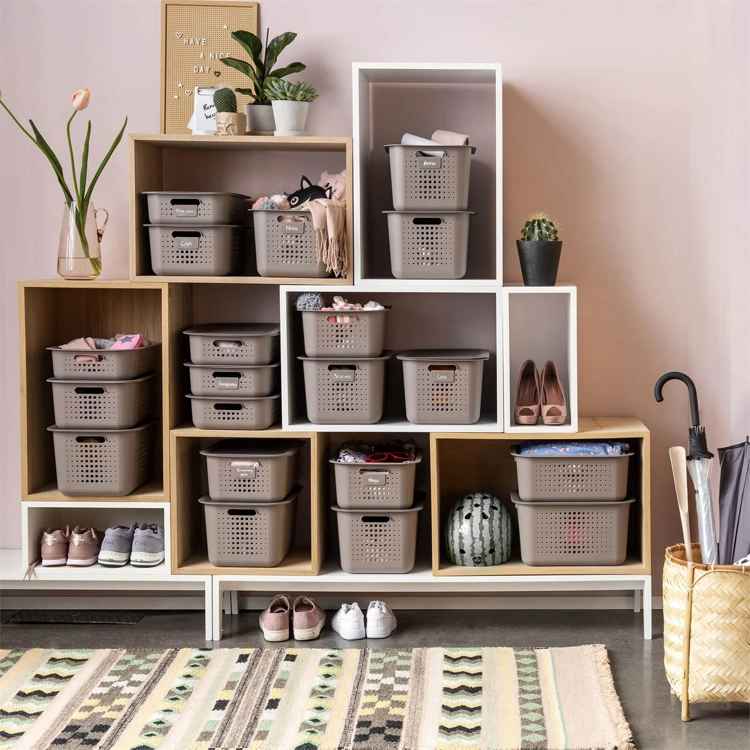 2 Pack Smartstore Wardrobe Basket Tag - Taupe 9 2 Pack Smartstore Wardrobe Basket Tag - Taupe - Image 7