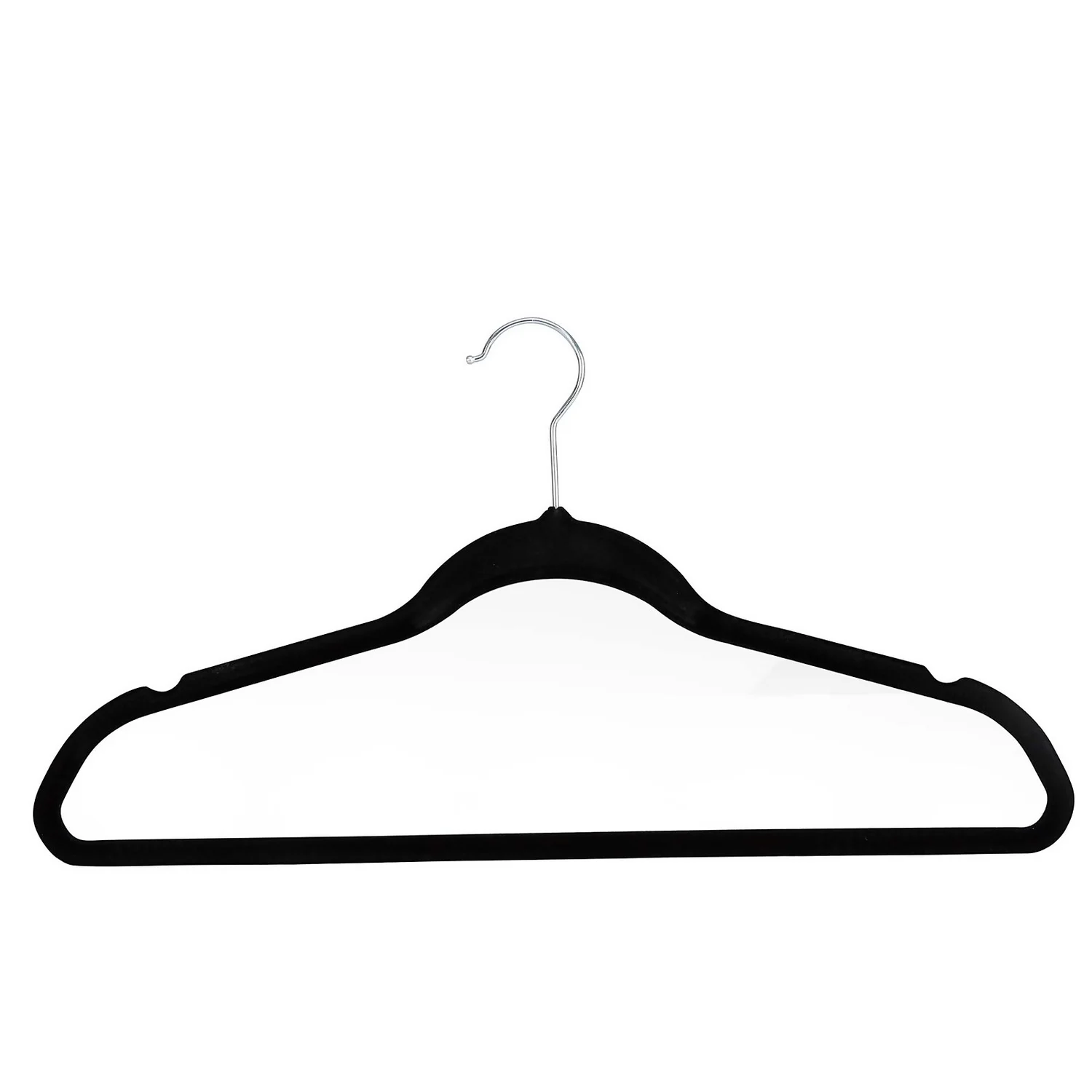 Black Velvet Clothes Hangers - 10 Pack 6 Black Velvet Clothes Hangers - 10 Pack - Image 4