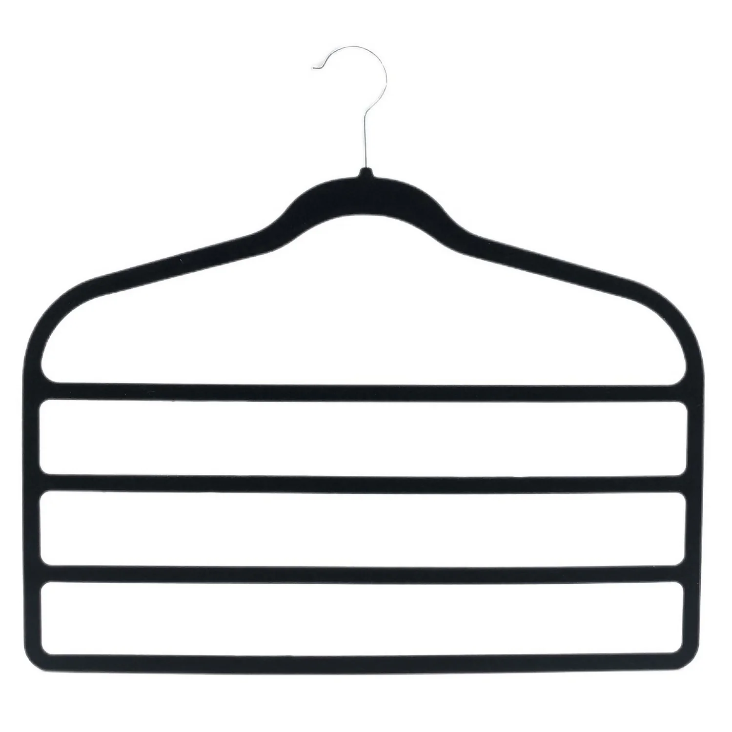 Single Black Velvet Trouser Hanger 6 Single Black Velvet Trouser Hanger - Image 4