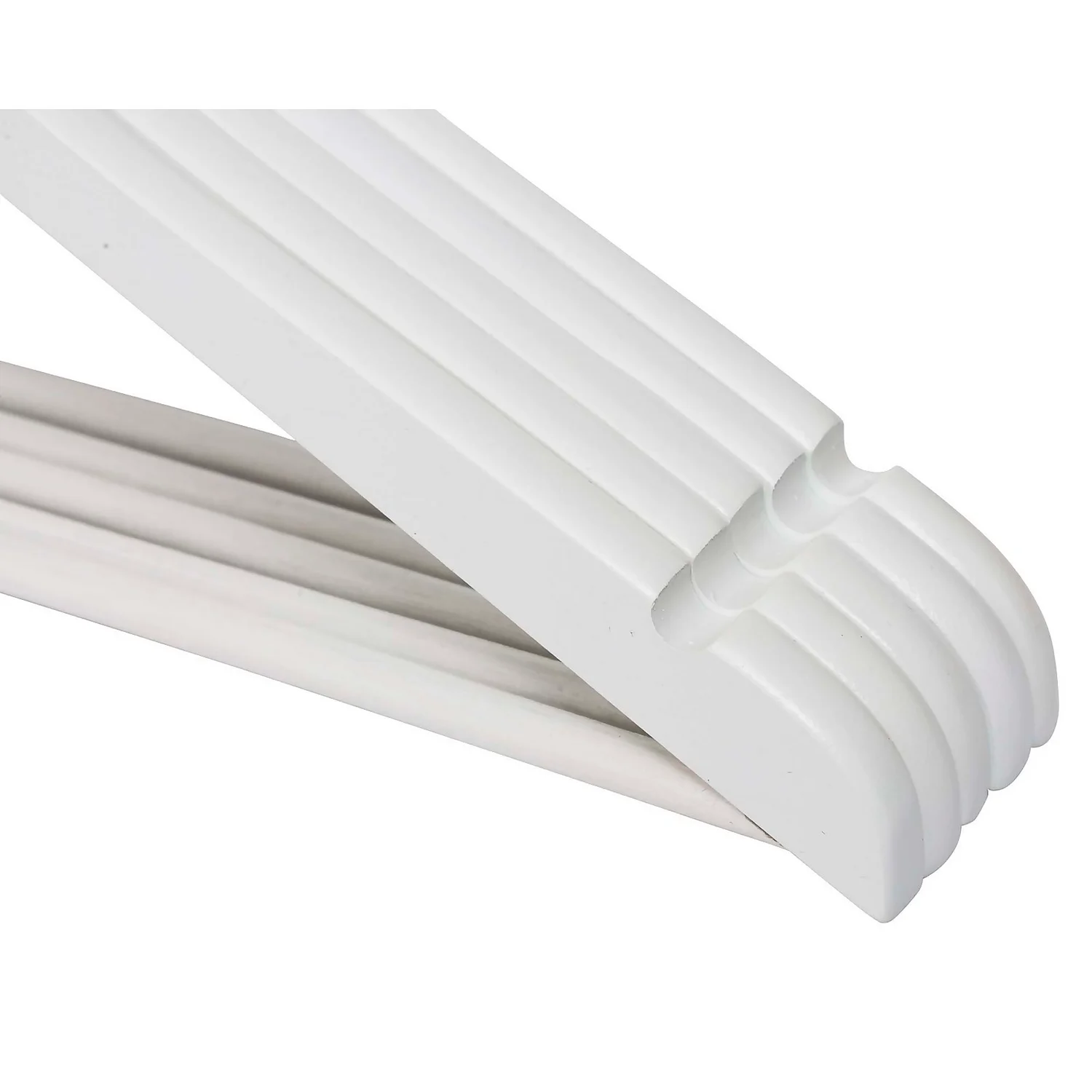 White Wooden Hangers - 8 Pack 7 White Wooden Hangers - 8 Pack - Image 5