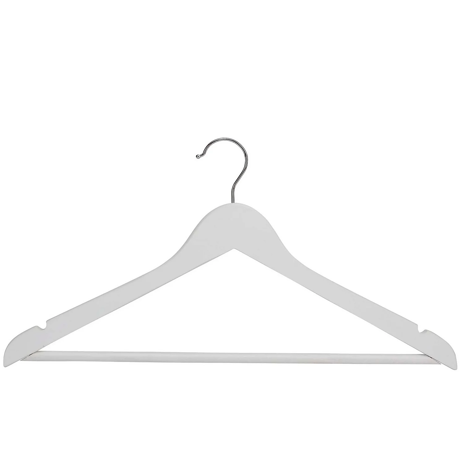 White Wooden Hangers - 8 Pack 8 White Wooden Hangers - 8 Pack - Image 6