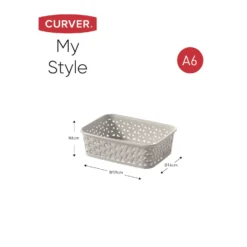 Curver My Style A6 Rectangular Plastic Storage Organiser - Grey -Home Furniture 12823033 1804833226532994