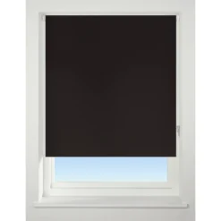 Jet Black Blackout Roller Blind - 60cm