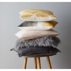 Striped Cushion - Ochre & Grey 7 Striped Cushion - Ochre & Grey -Home Furniture 12827029 1304833215518980