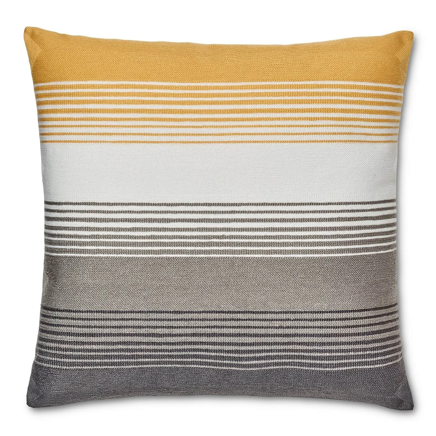 Striped Cushion - Ochre & Grey 3 Striped Cushion - Ochre & Grey