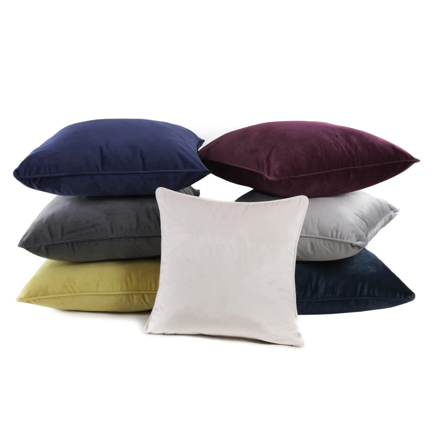 None Large Plain Velvet Cushion - Dark Grey - 58x58cm 7 None Large Plain Velvet Cushion - Dark Grey - 58x58cm - Image 5