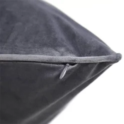 None Large Plain Velvet Cushion - Dark Grey - 58x58cm 10 None Large Plain Velvet Cushion - Dark Grey - 58x58cm -Home Furniture 12827085 1924832957952324