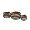 Black Round Flatweave Baskets - Set Of 3 1 Black Round Flatweave Baskets - Set Of 3 -Home Furniture 12829226 7964831918442718